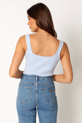 Vicki Rib Tank - Blue