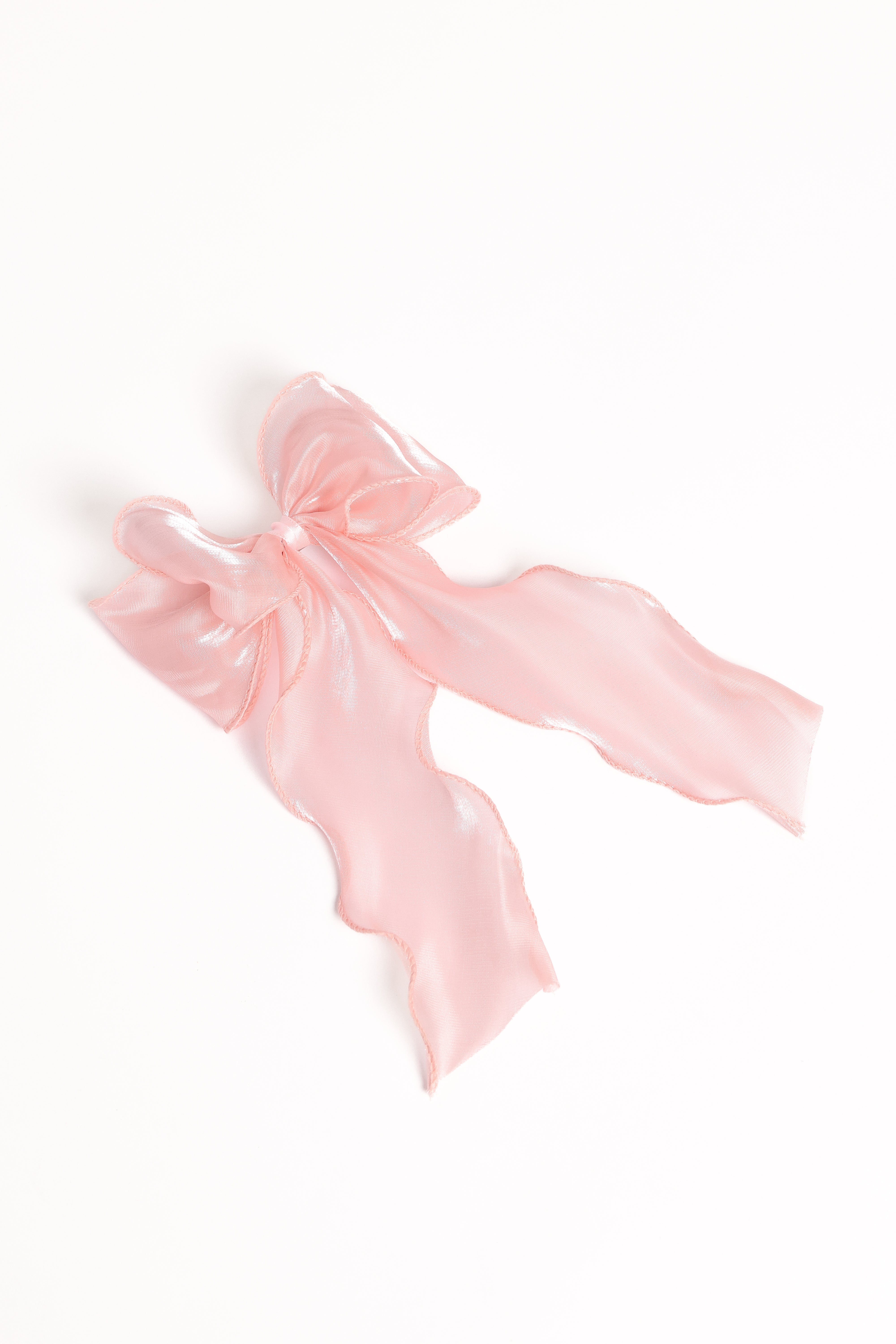 Poppy Hair Bow - Pale Pink