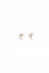 Valentina Knot Earrings - Gold/Pearl