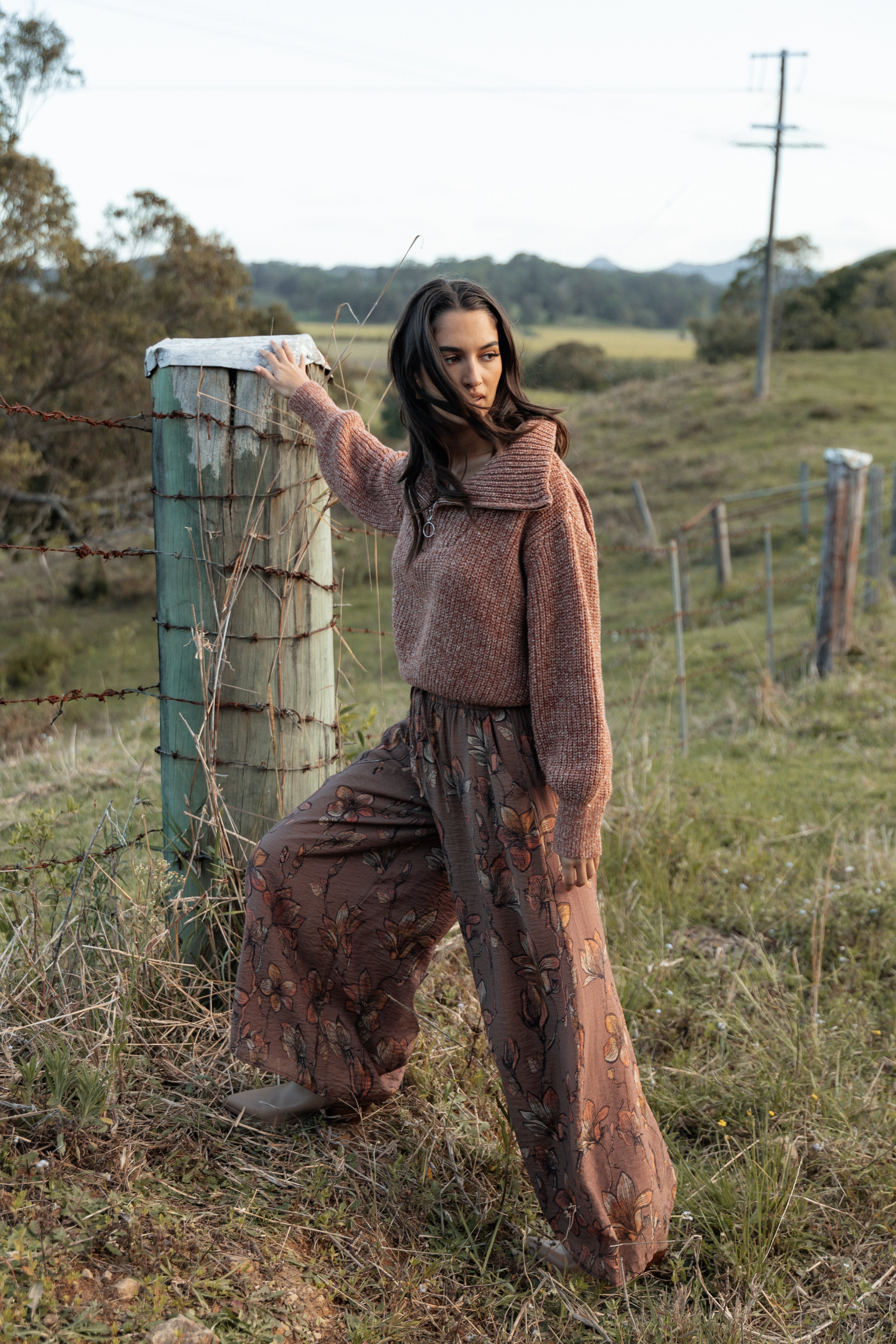 Larson Pant - Brown Floral