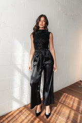 Nissa Sequin Top - Black