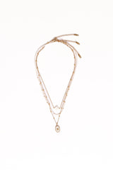 Goldie Necklace - Gold/White