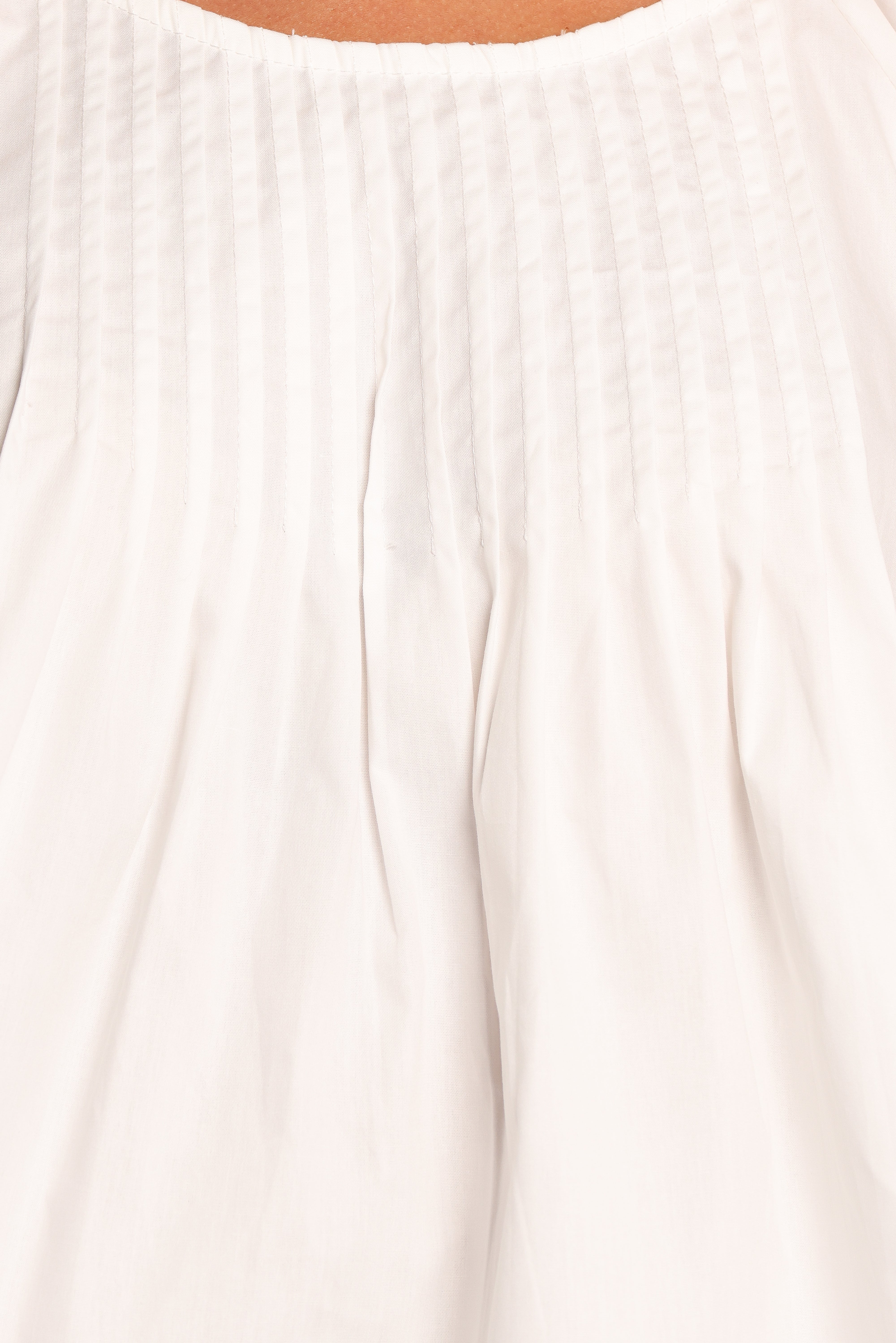 Abbott Pleated Top - White