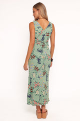 Acilia Midi Dress - Sage Floral