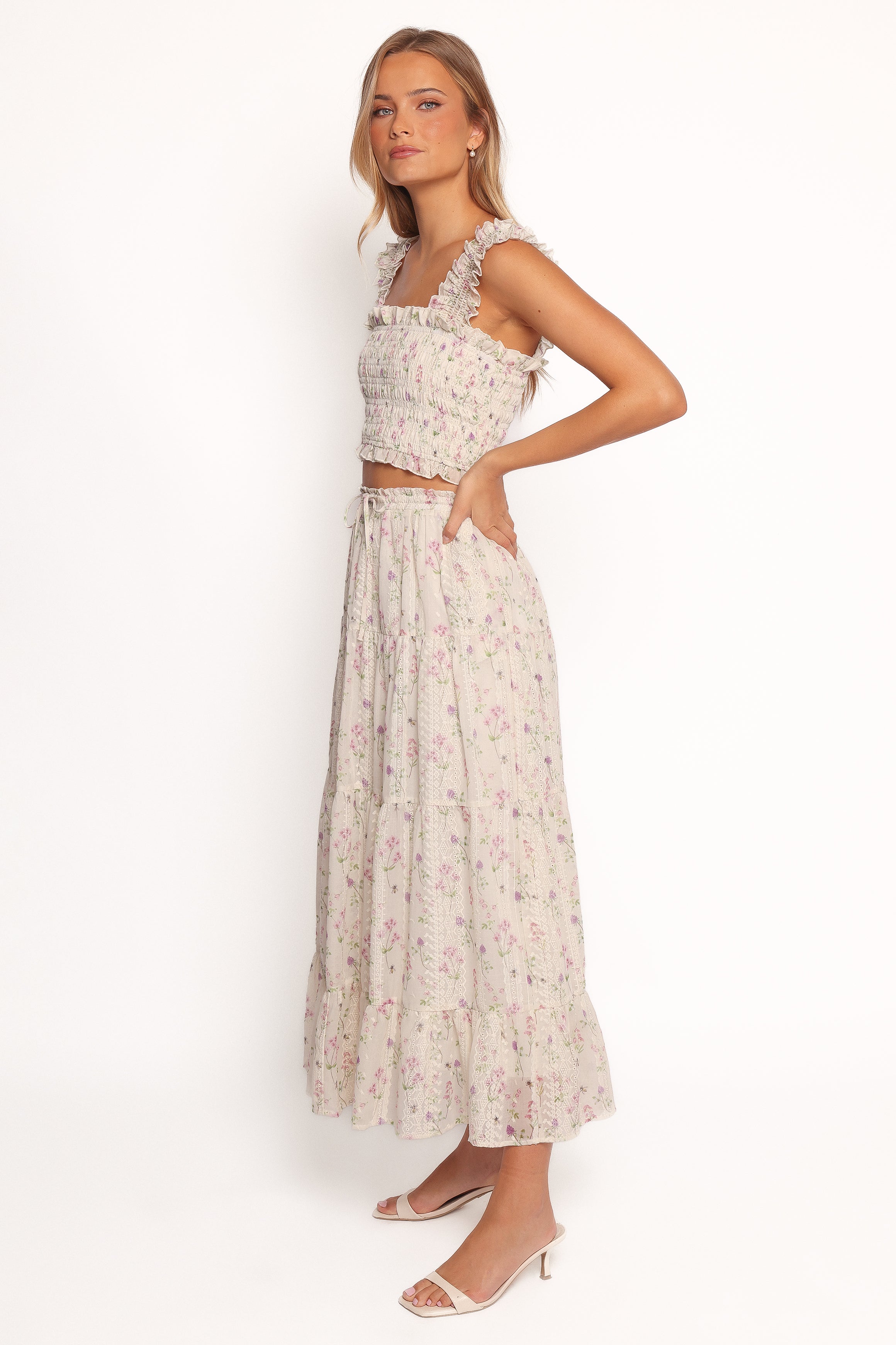 Amberlyn Maxi Skirt - Pink Floral