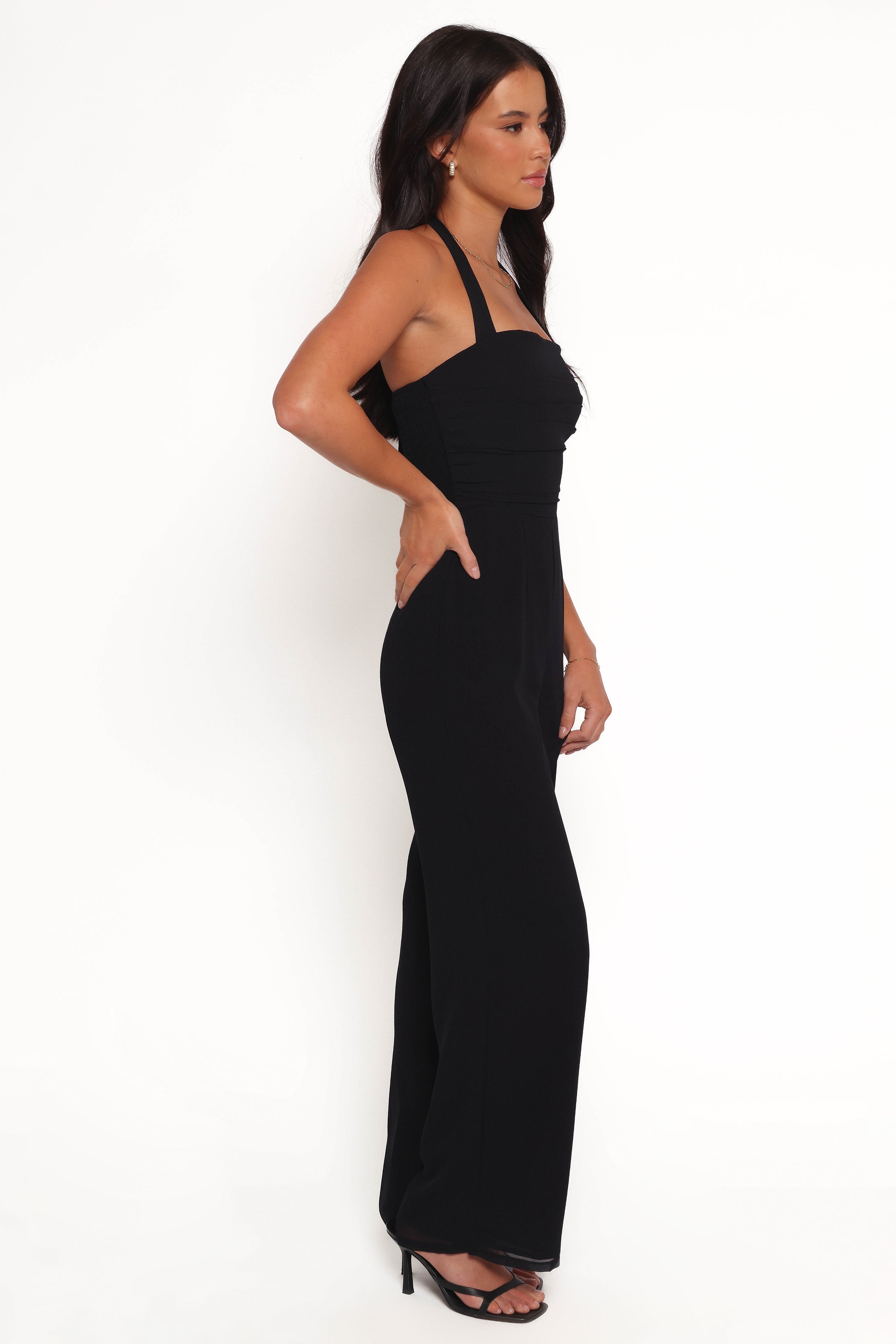 Amhran Halter Jumpsuit - Black