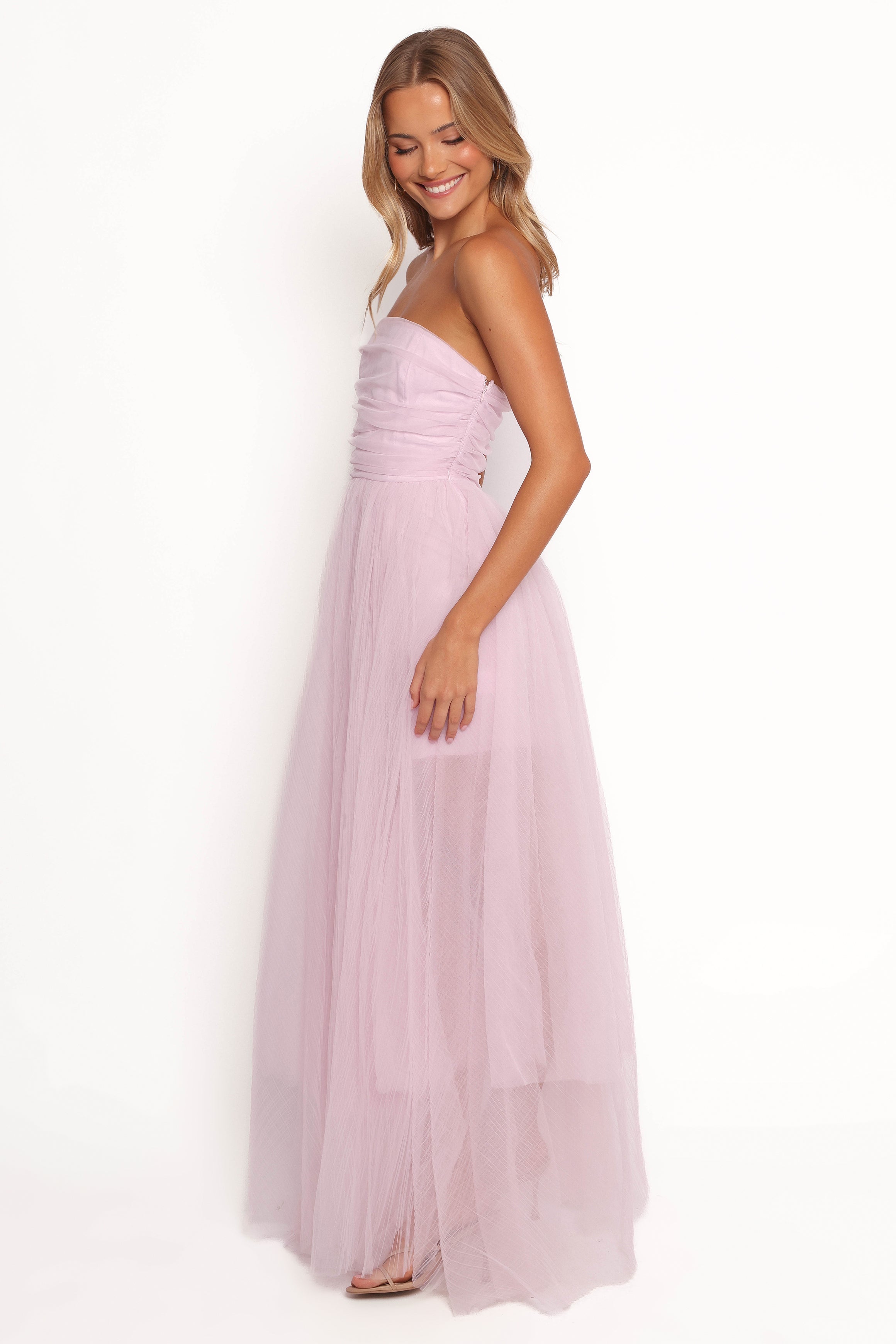 Anabella Strapless Maxi Dress - Pale Pink