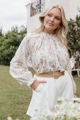 Annie Long Sleeve Top - Pink Floral
