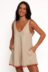 Aoife Romper - Natural Tan