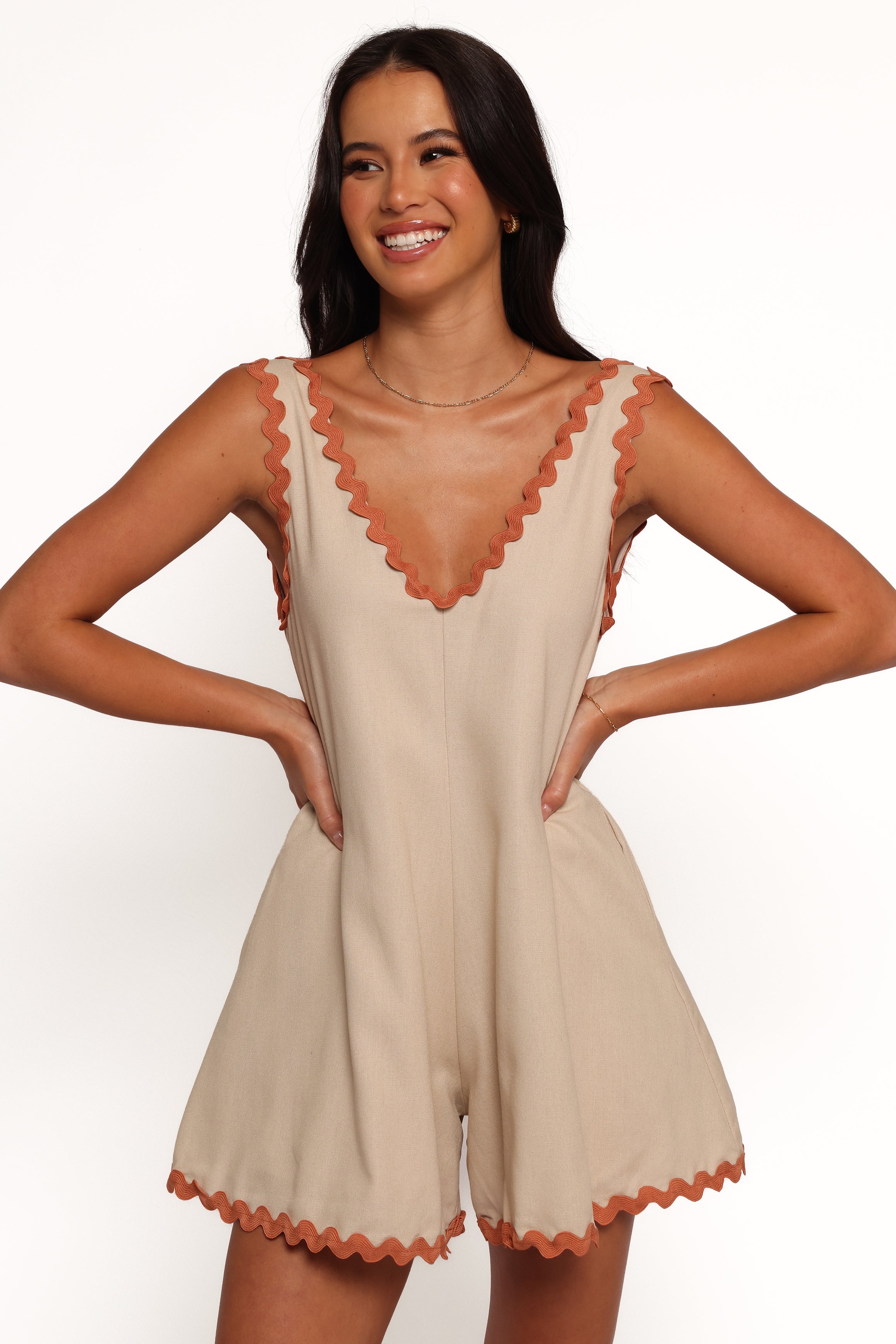 Aoife Romper - Natural Tan