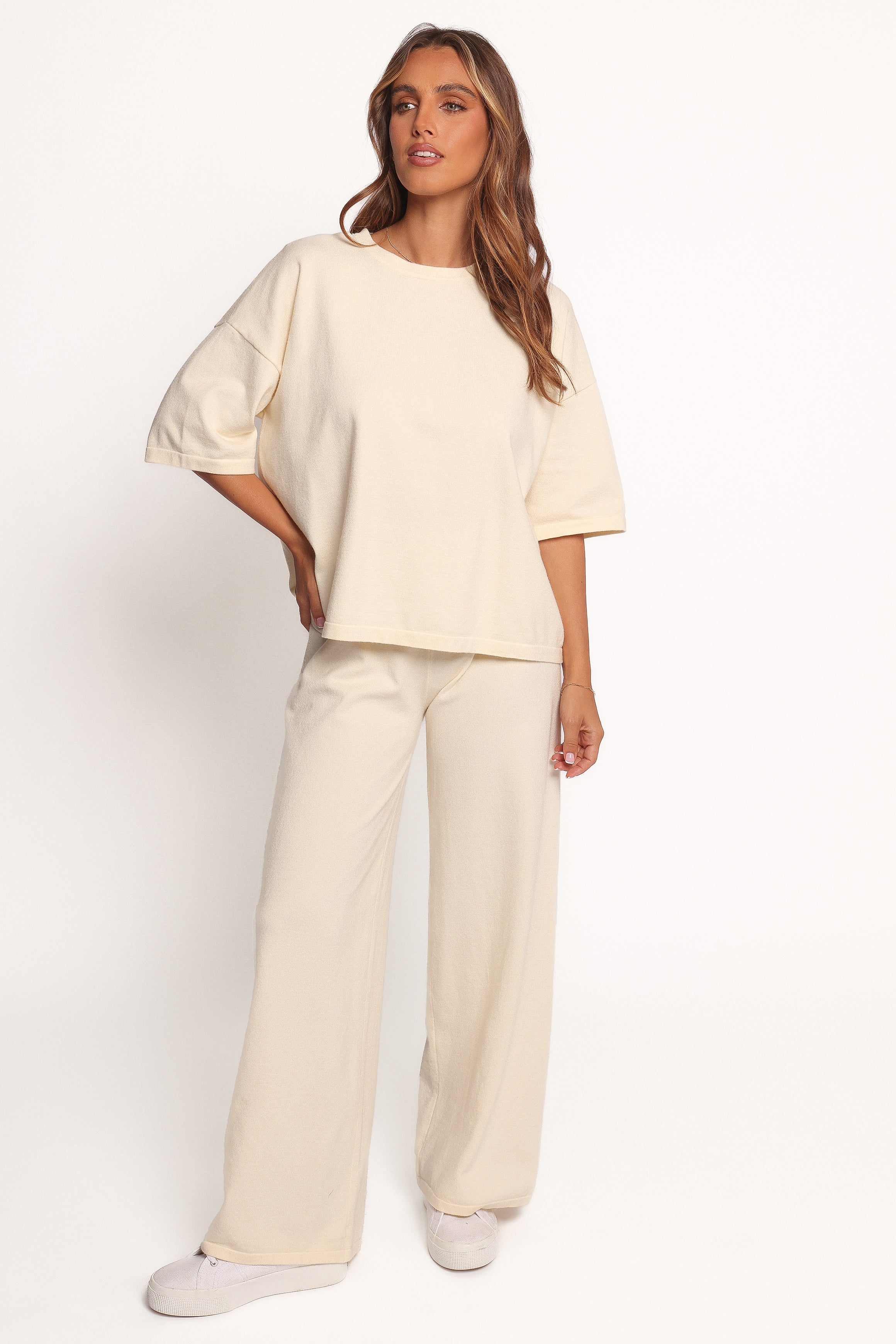 Ash Knitted T-Shirt - White