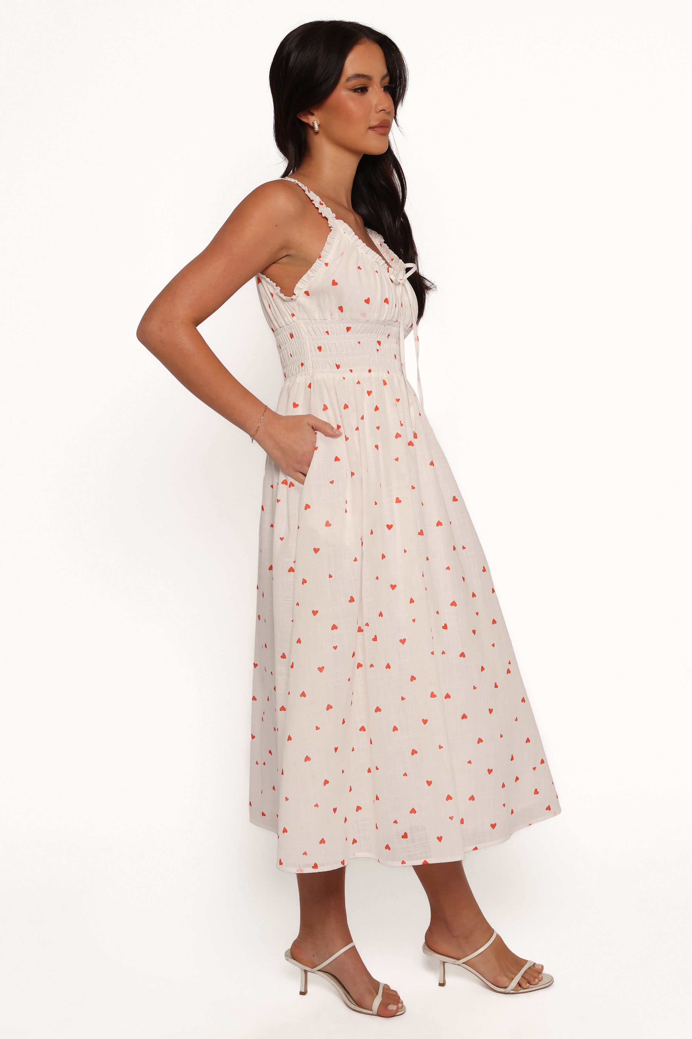 Auguste Midi Dress - Ditsy Heart