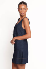 Azen Mini Dress - Dark Denim
