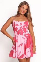 Berenice Mini Dress - Pink Floral