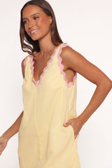 Calliope Mini Dress - Yellow Pink
