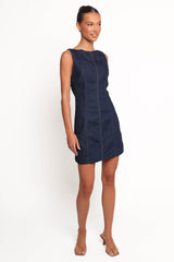 Calyx Mini Dress - Dark Denim
