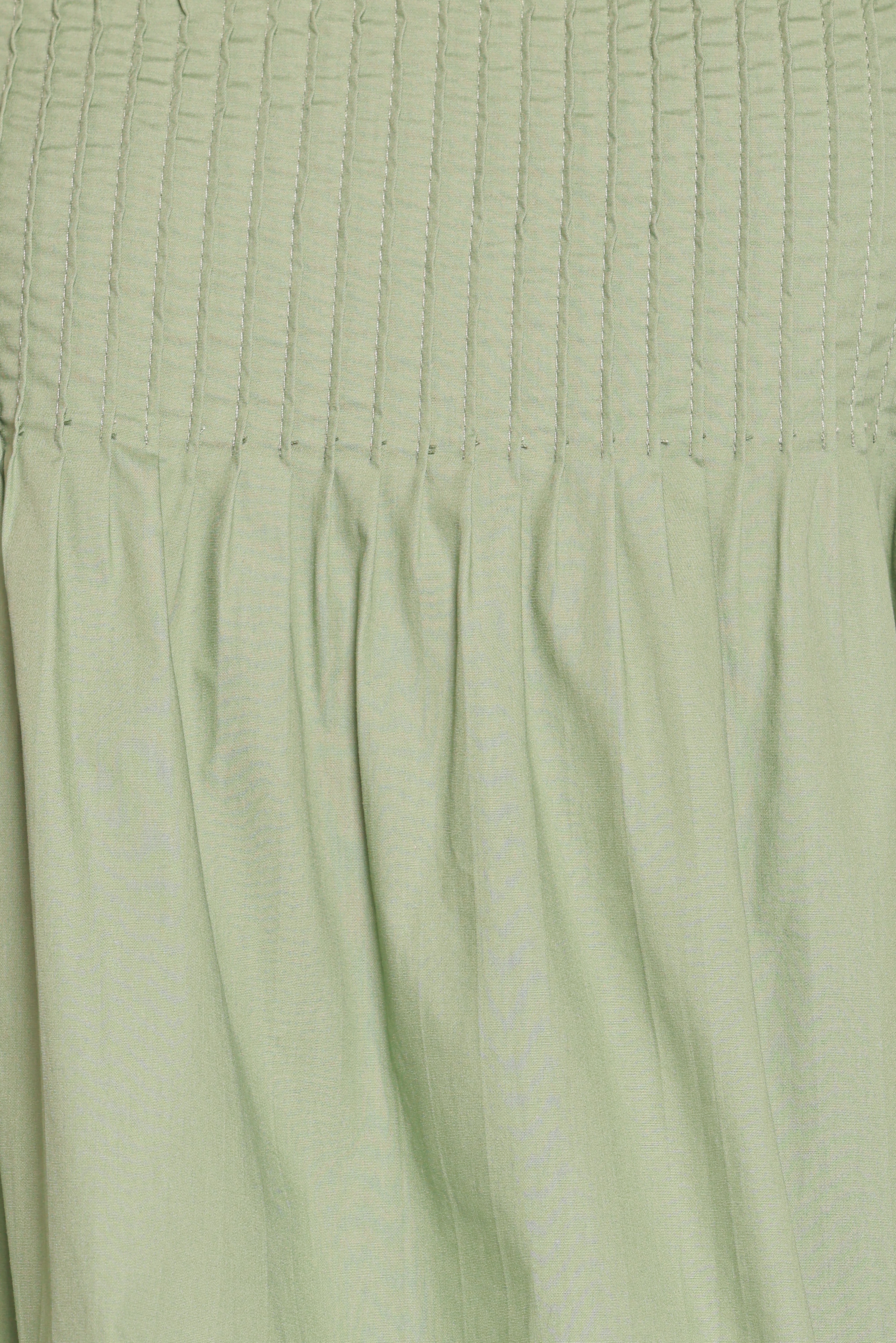 Carson Pleated Top - Sage Green