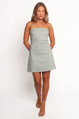 Casey Strapless Mini Dress - Sage