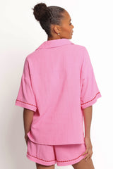 Catalina Short Sleeve Shirt - Pink