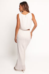 Charlotte Textured Maxi Skirt - White
