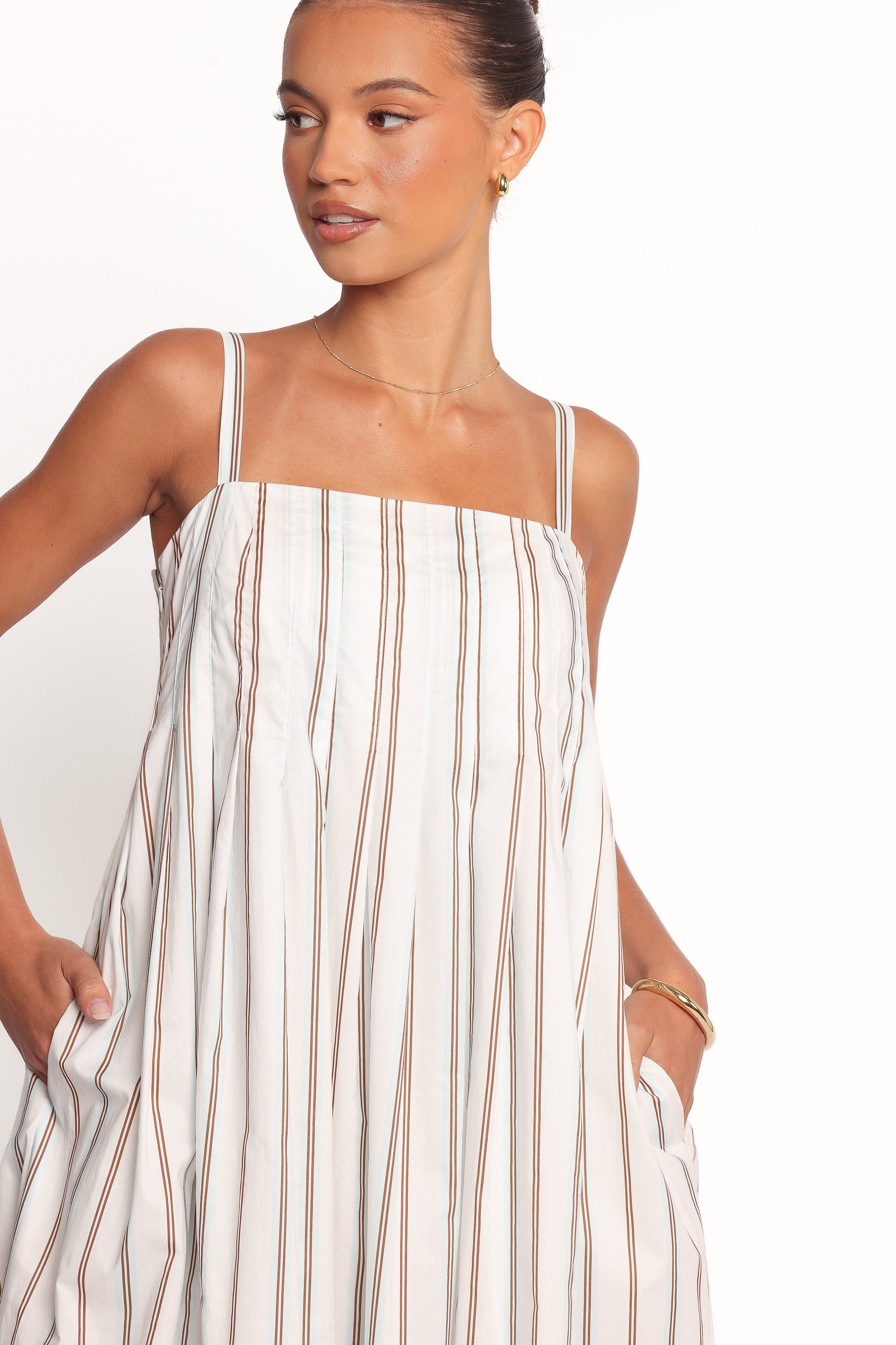 Corfu Midi Dress - Blue Stripe