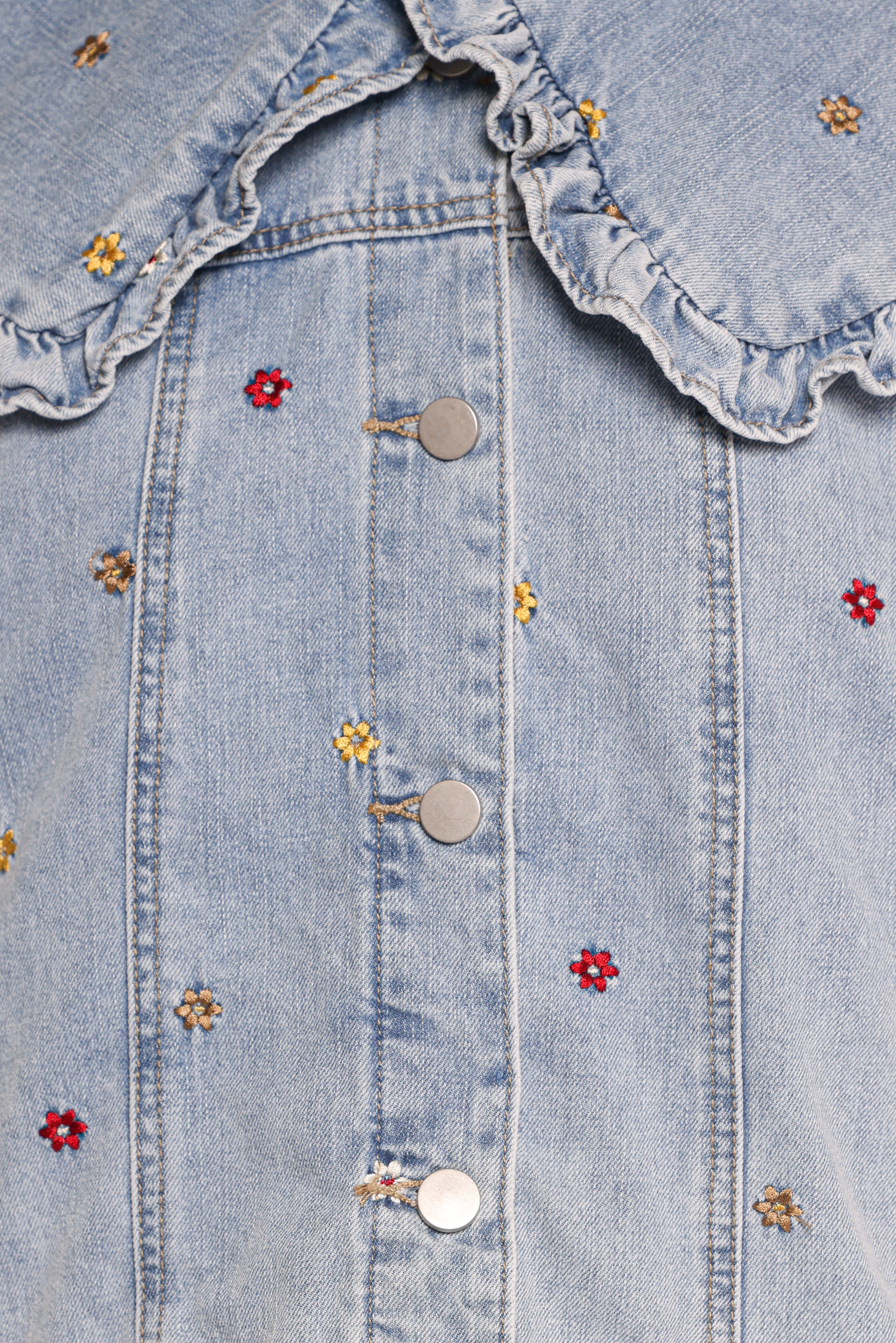 Ditsy Flower Denim Jacket - Medium Denim