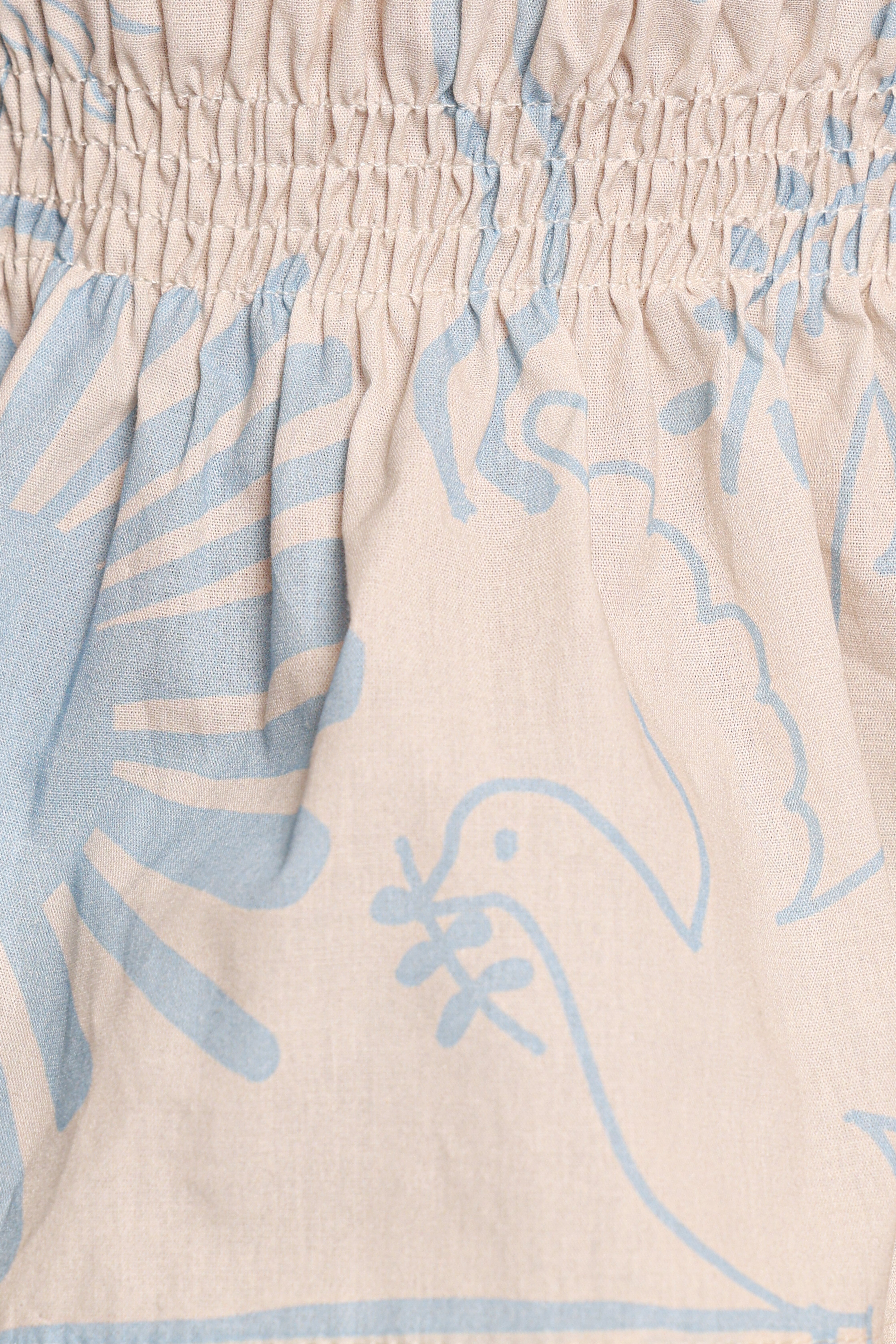 Elena Strapless Top - Blue Soleil