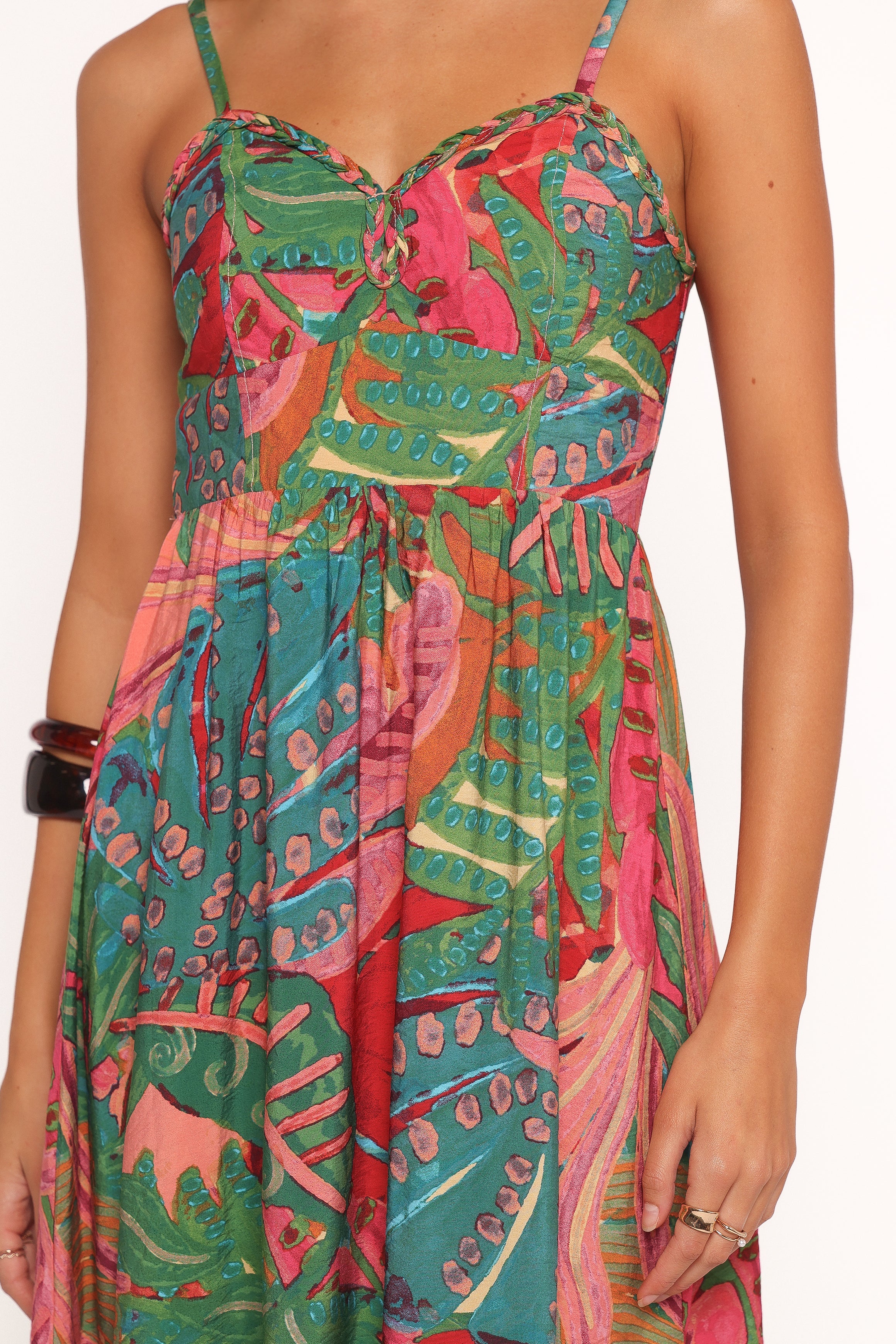 Eleonora Midi Dress - Calypso Coral