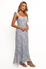 Ellise Midi Dress - Blue