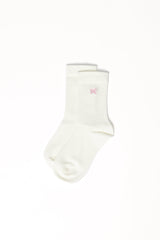 Elsie Bow Socks - White