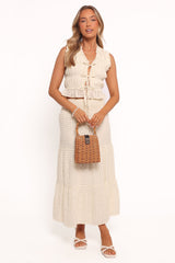 Farica Gingham Top - Cream