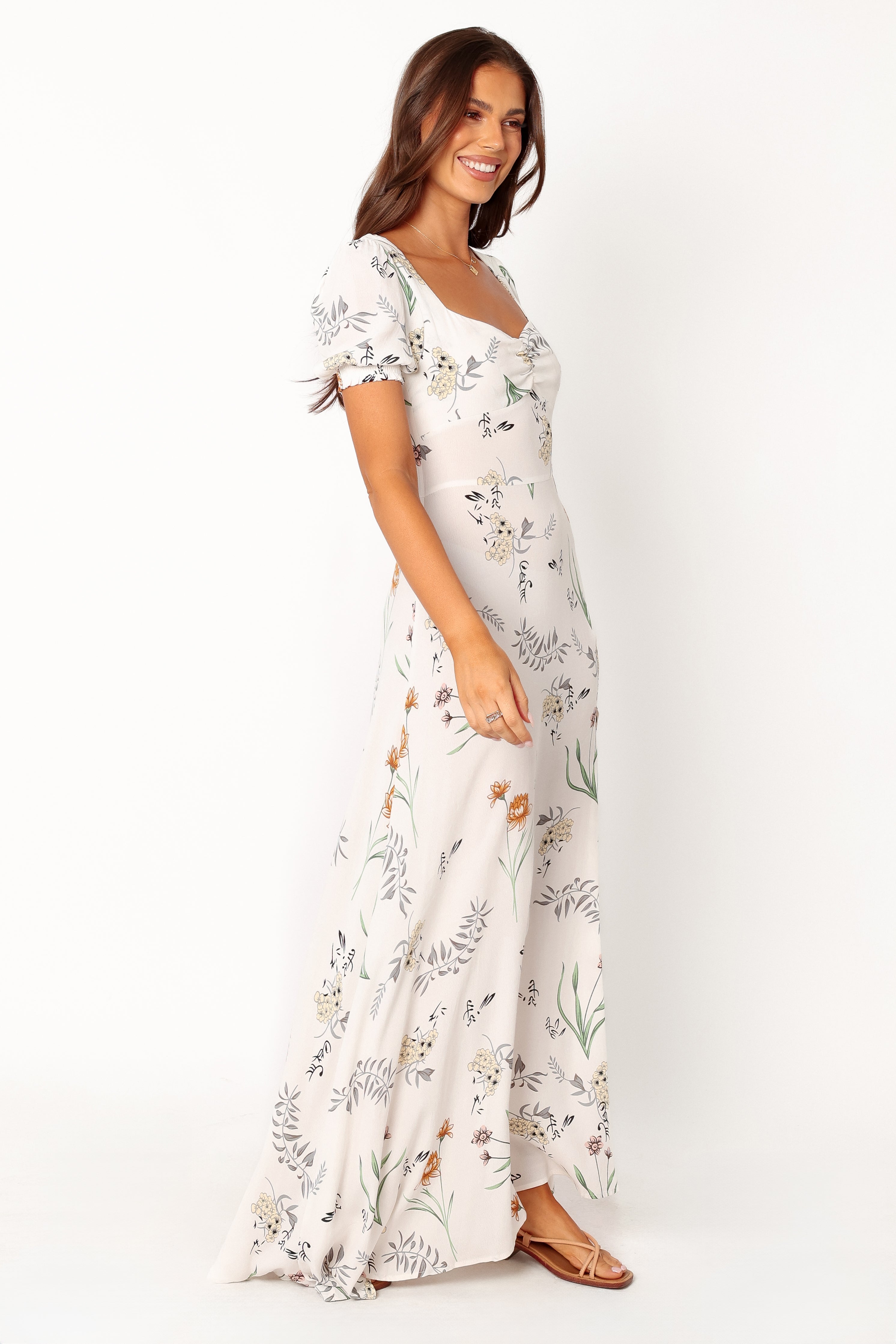 Franklin Maxi Dress - White Floral