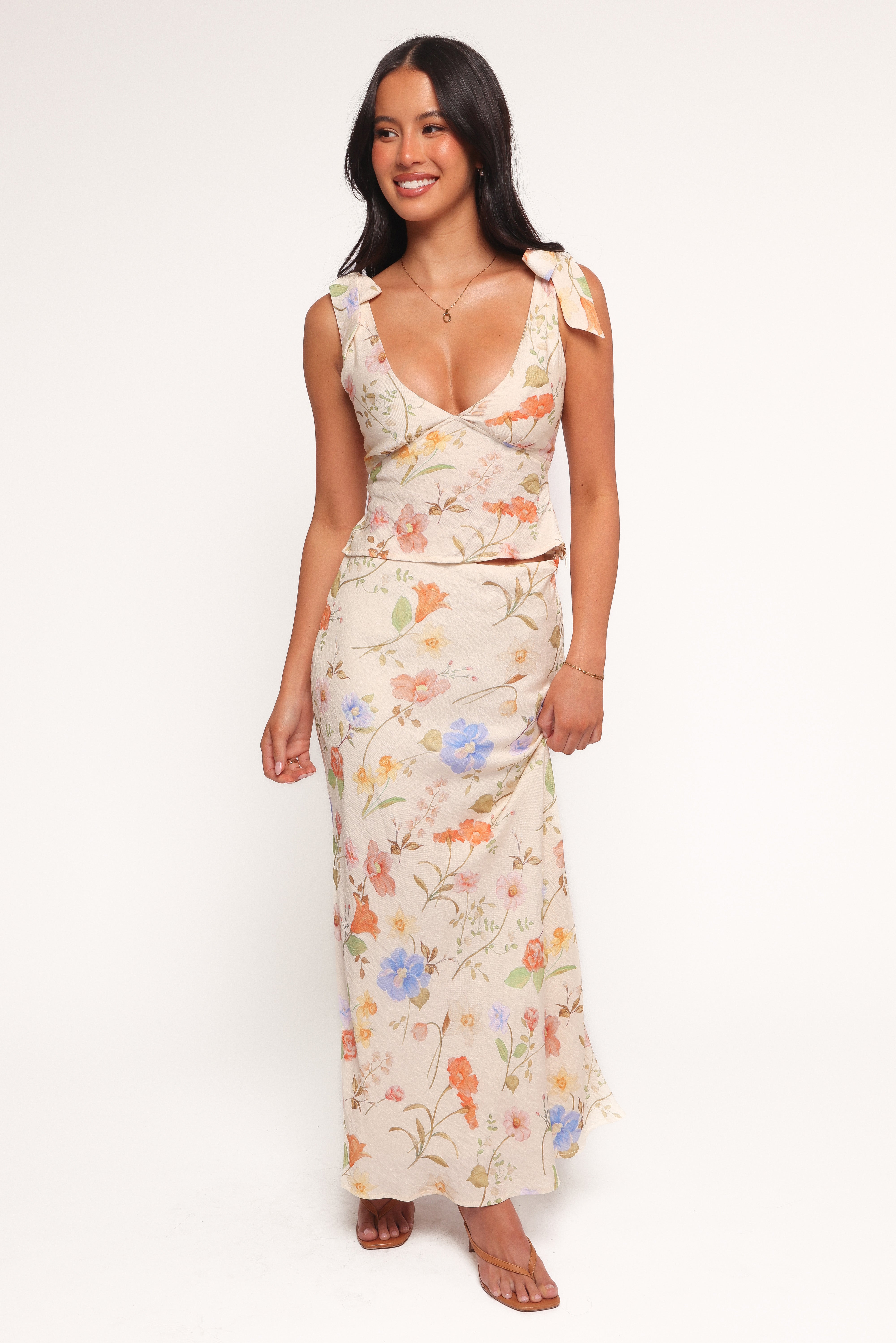 Kedra Tie Shoulder Top - Floral