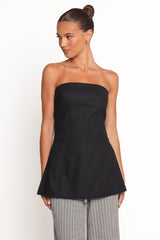 Giovana Strapless Top - Black