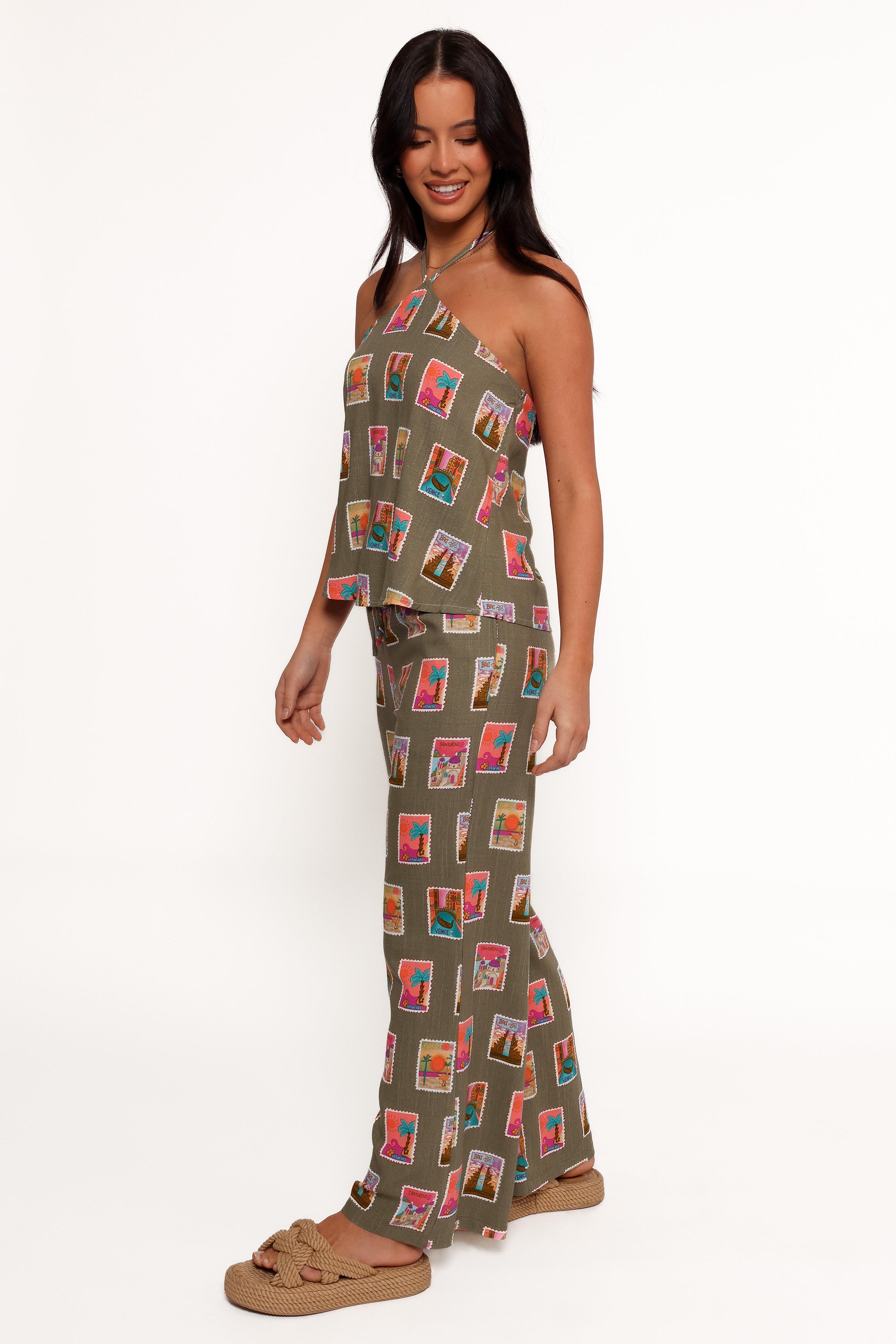 Hana Pants - Olive Print