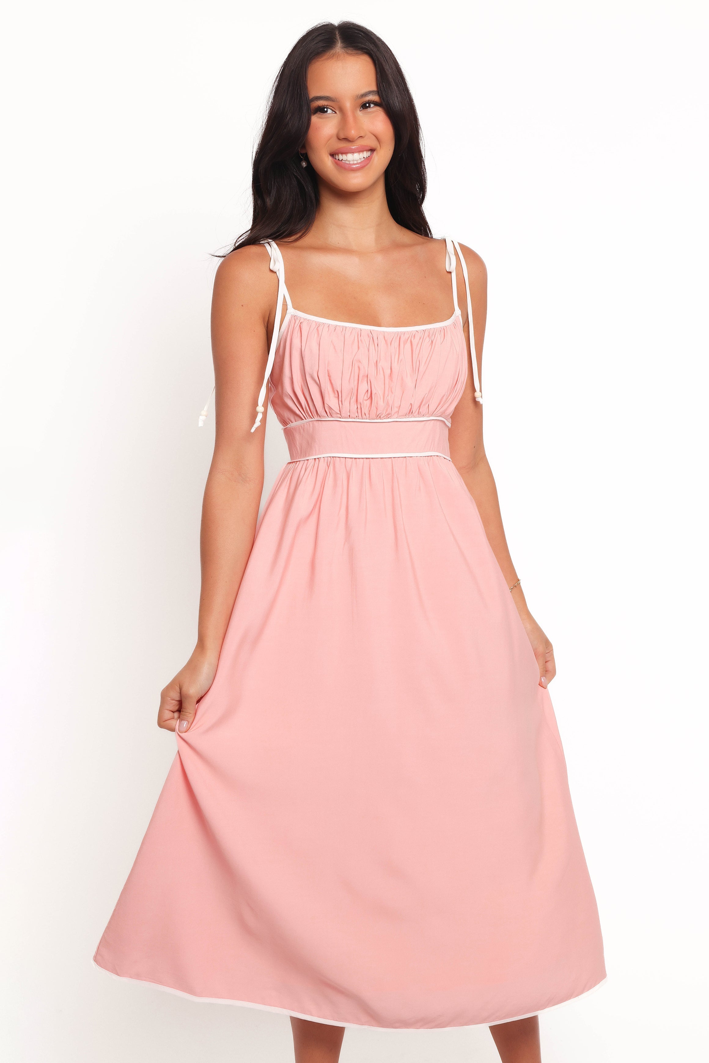 Henley Midi Dress - Pink