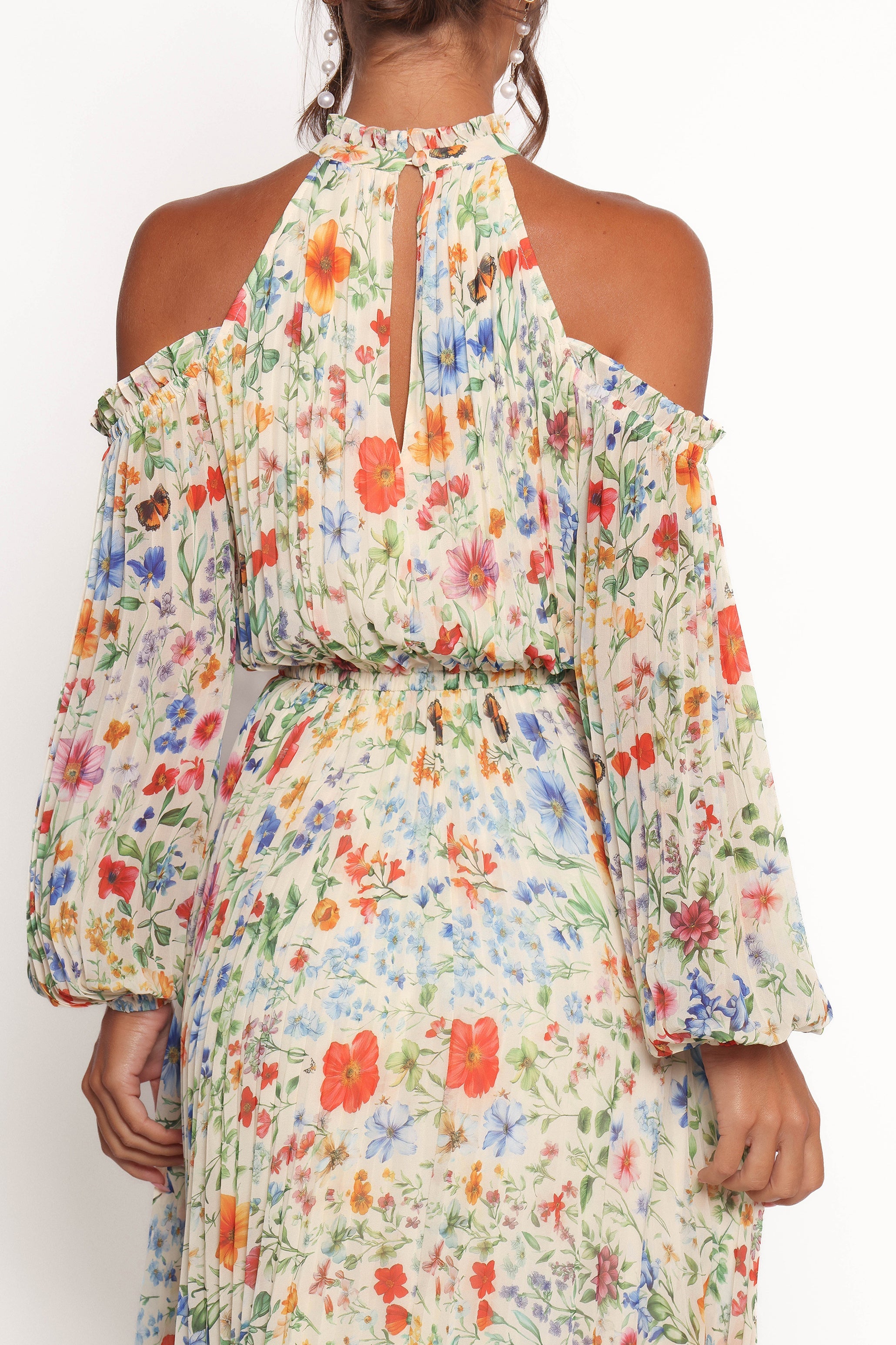 Hilary Pleated Maxi Dress - Garden Floral