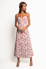 Imelda Midi Dress - Rose Print