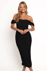Iona Midi Dress - Black