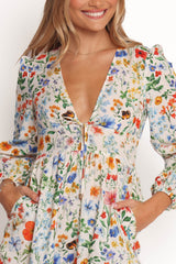 Irisa Long Sleeve Romper - Garden Floral