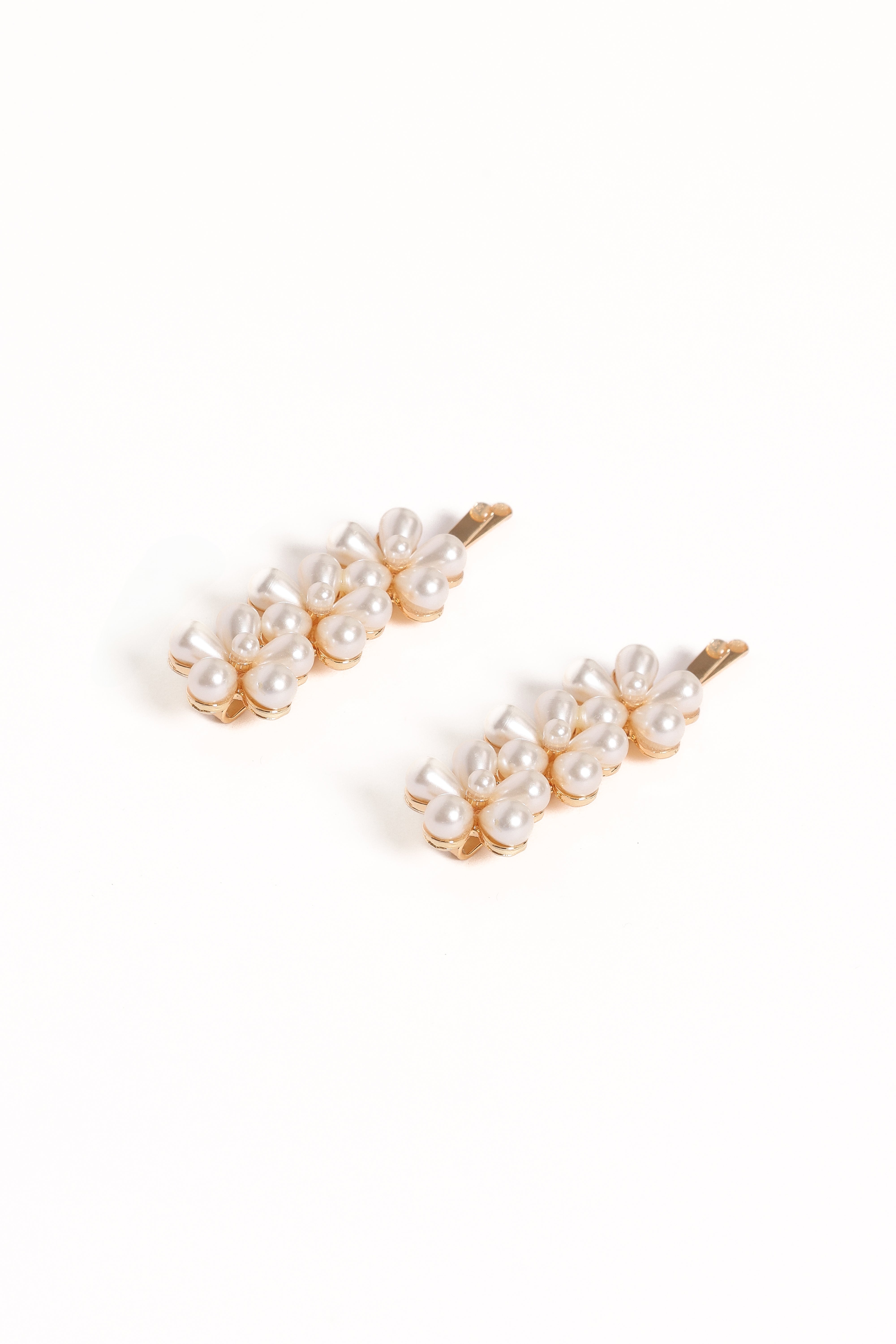 Isabella Hair Clip Set - Pearl