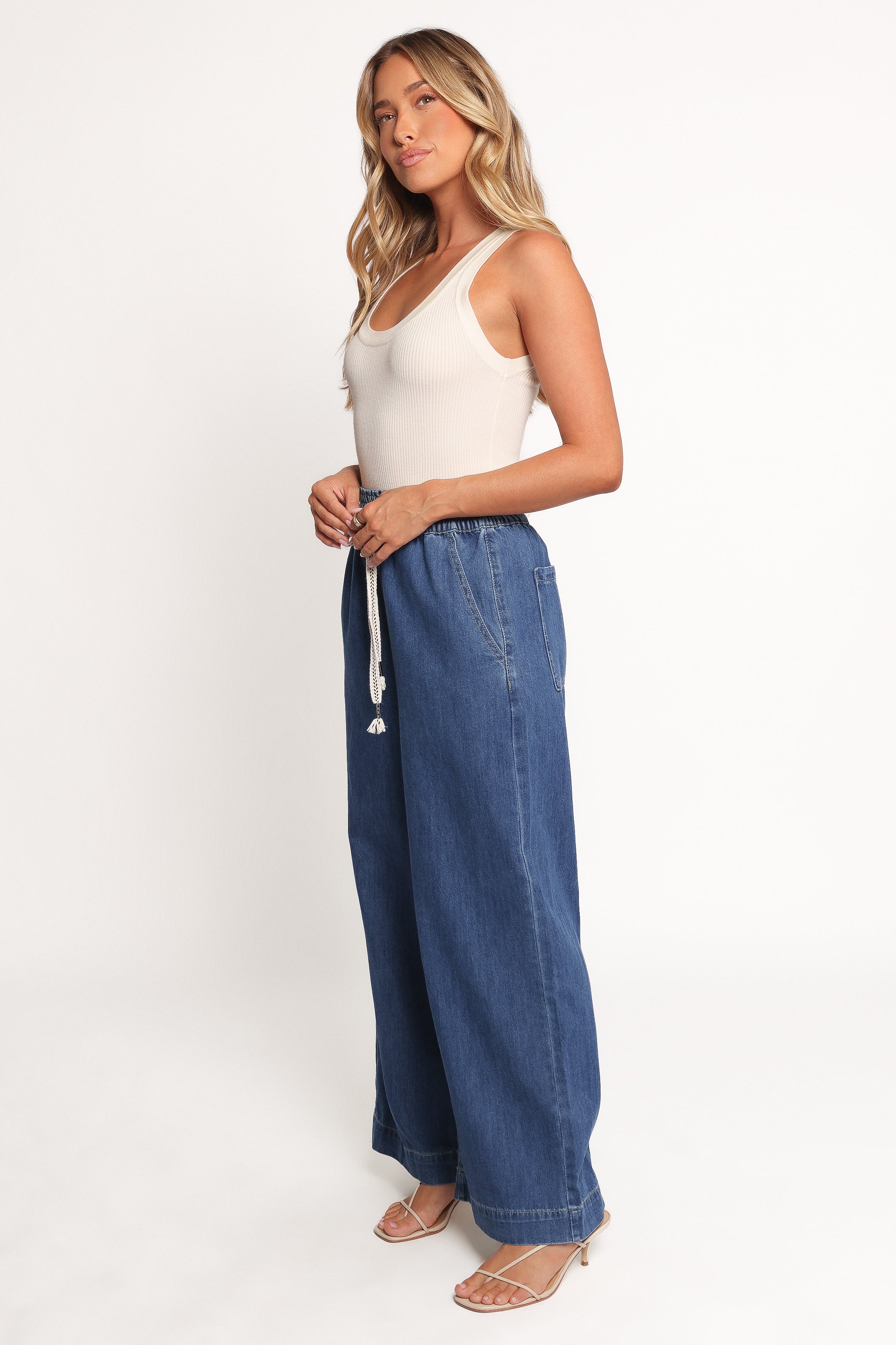 Jenni Wide Leg Pant - Denim