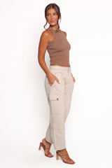 Kiah Cargo Pant - Ecru