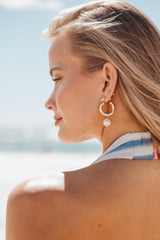 Geneva Earrings - Gold/Pearl