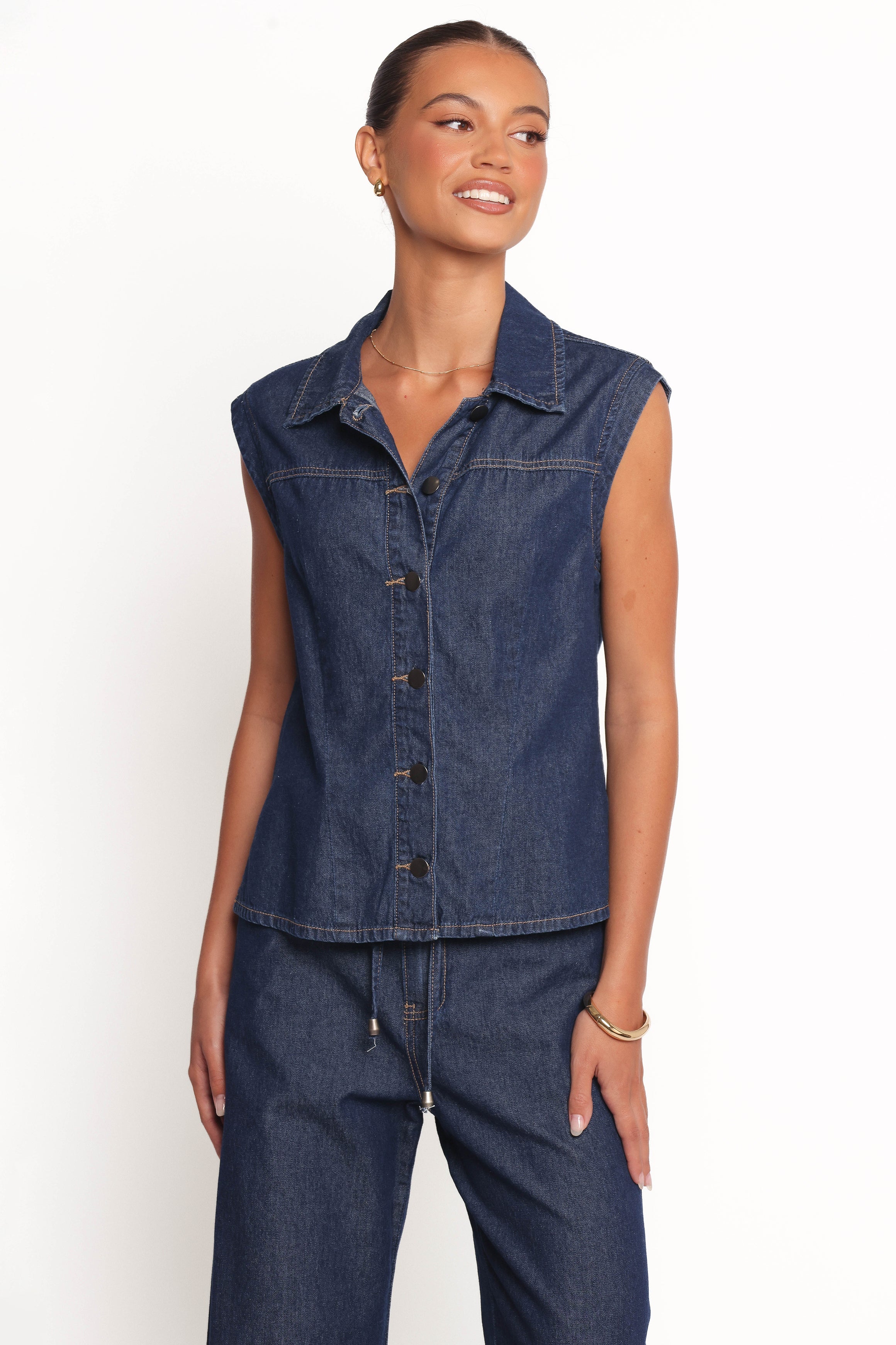 Kirie Denim Top - Indigo