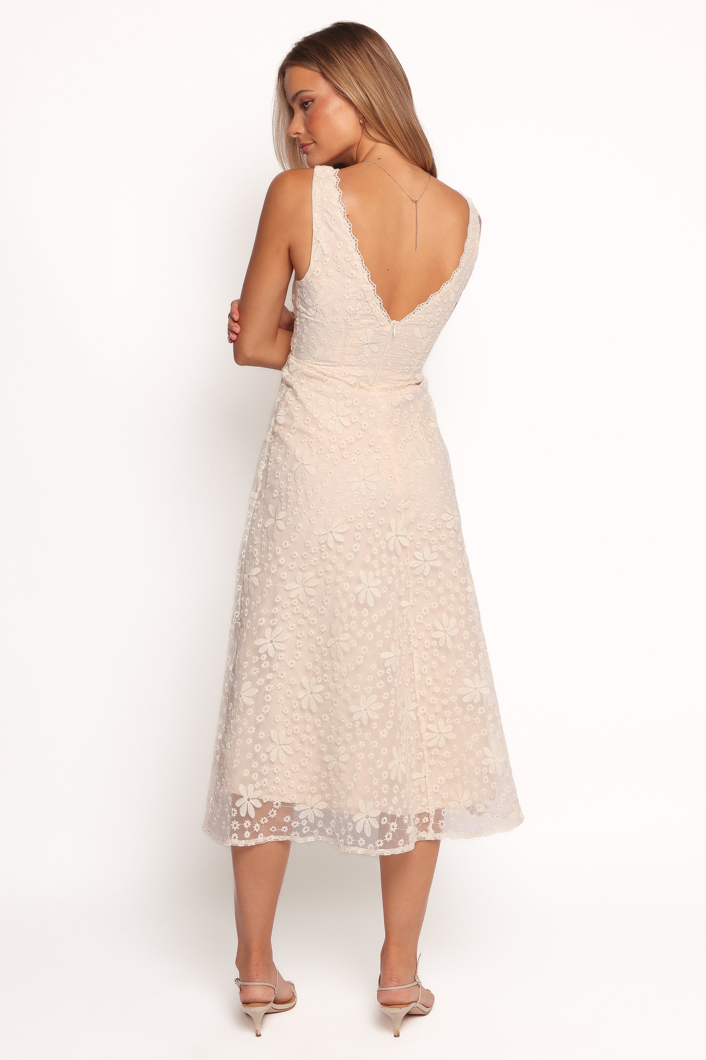 Louise Midi Dress - Cream