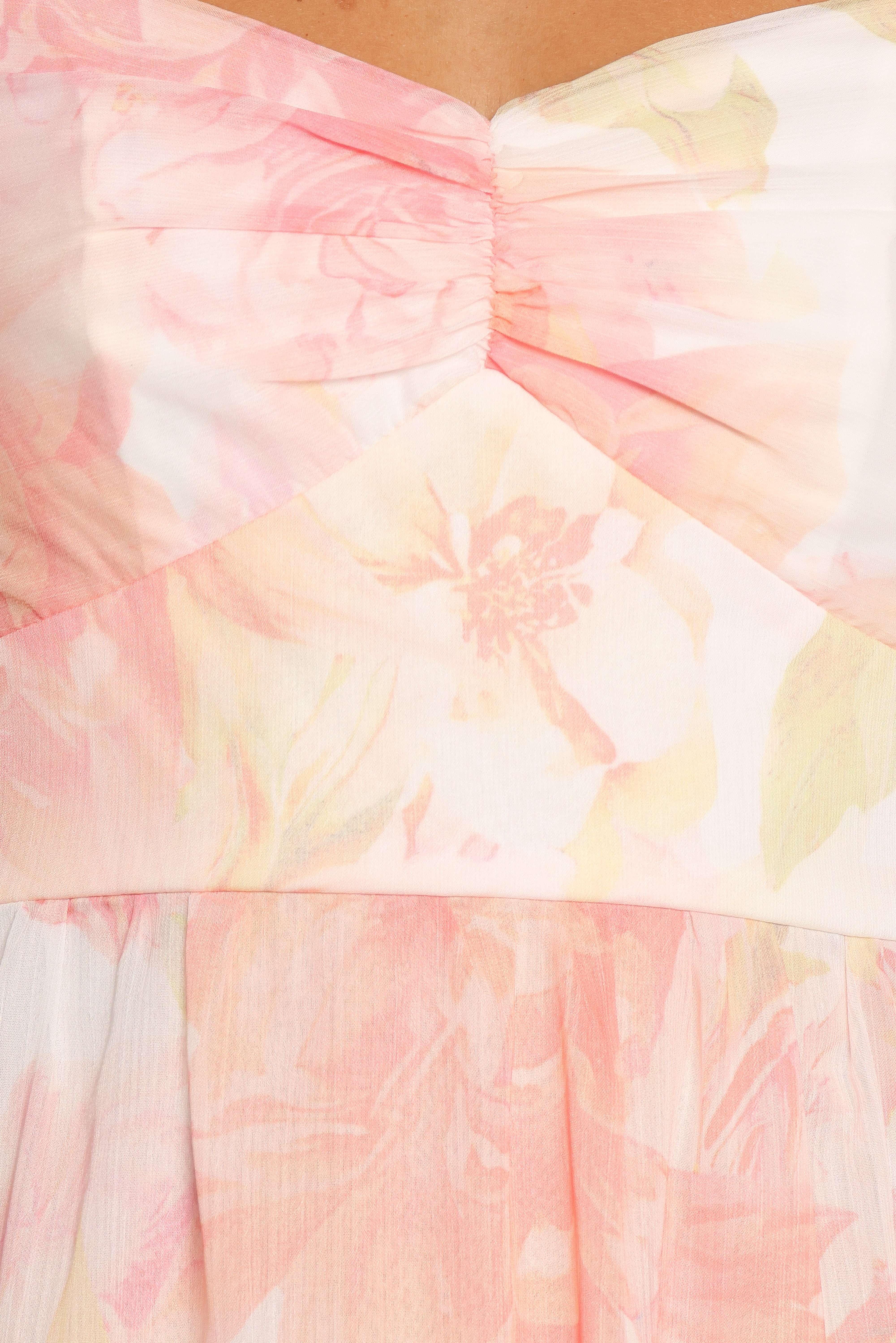 Lumis Midi Dress - Peach Floral