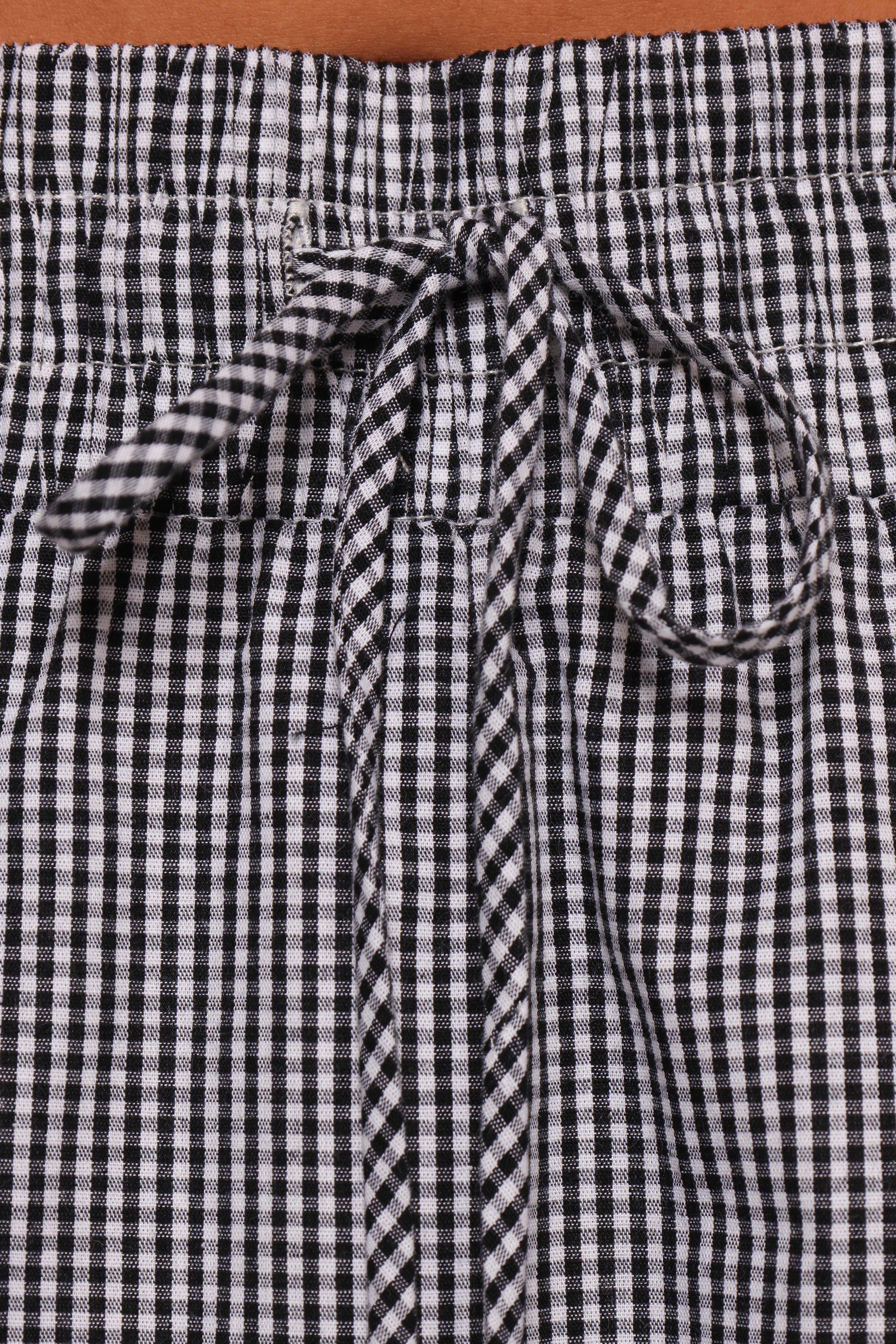 Luna Skirt Set - Black White Gingham