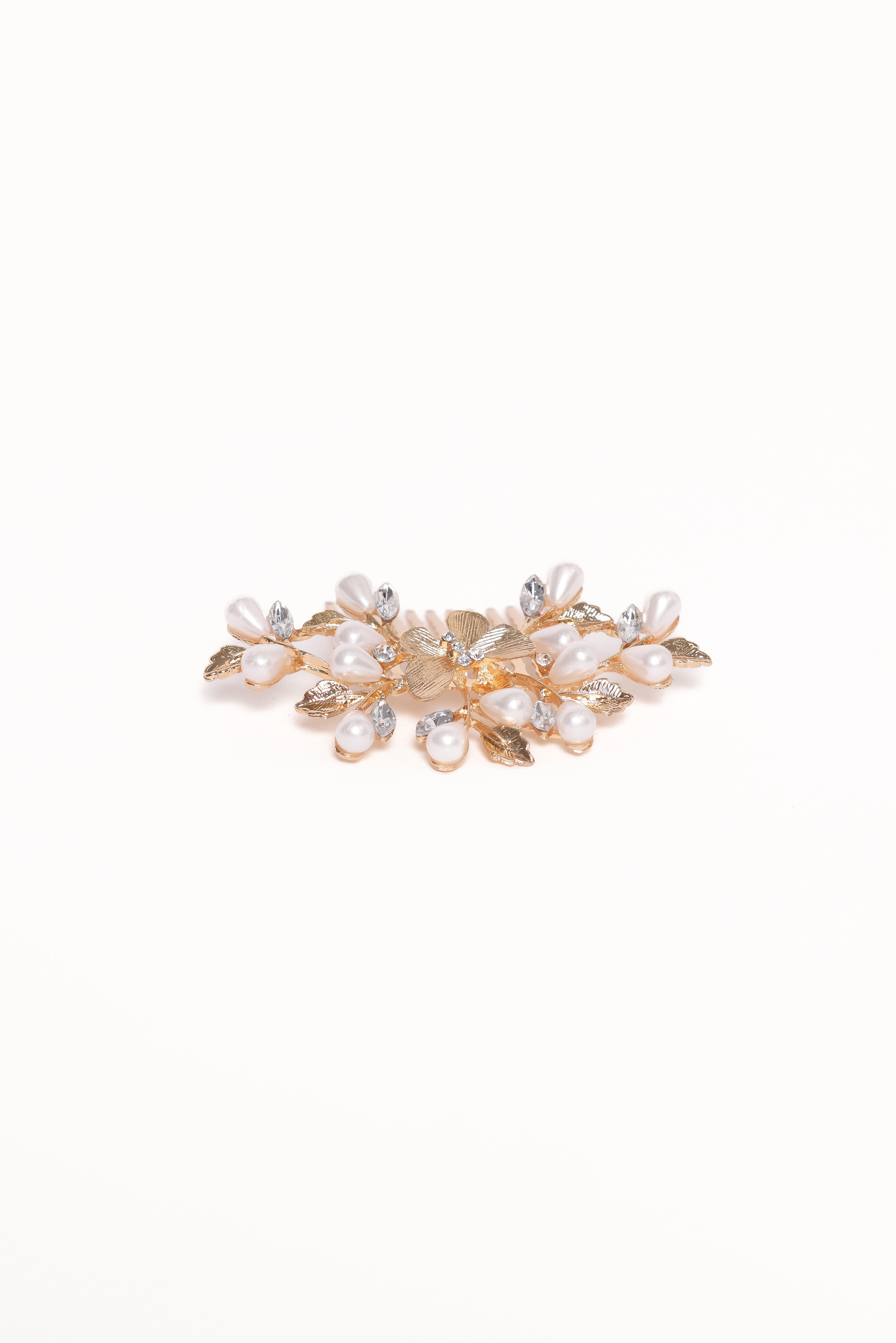 Madelaine Hair Comb - Gold/Pearl