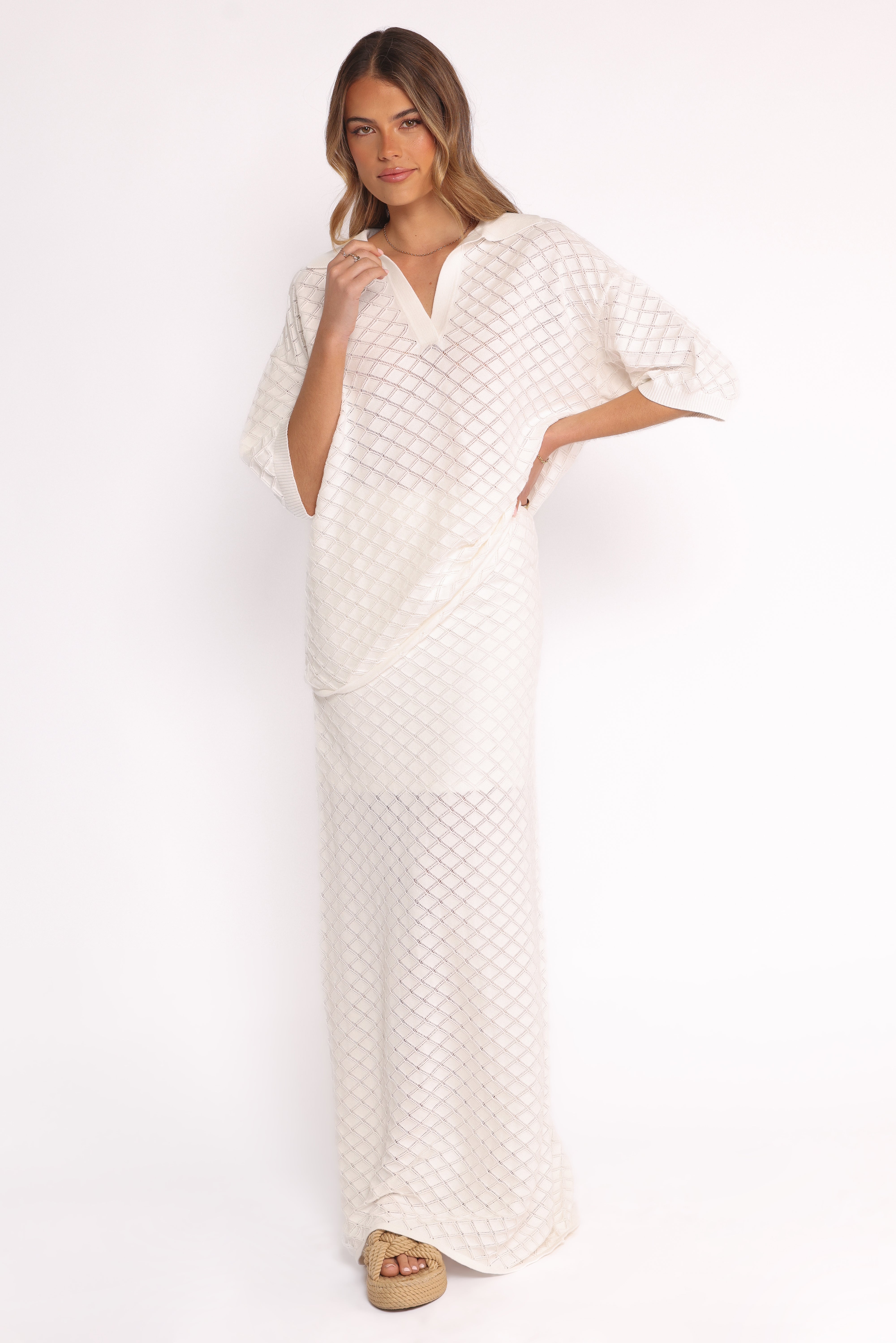 Meera Midi Skirt - White